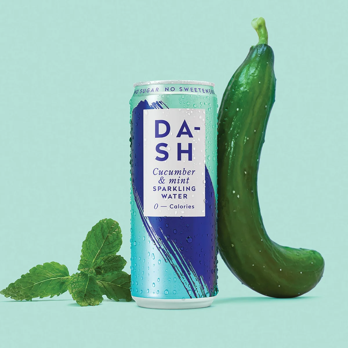 Dash Water Sparkling Water Cucumber/Mint 330ml Can (Pack of 12) DBL002 - Image 3