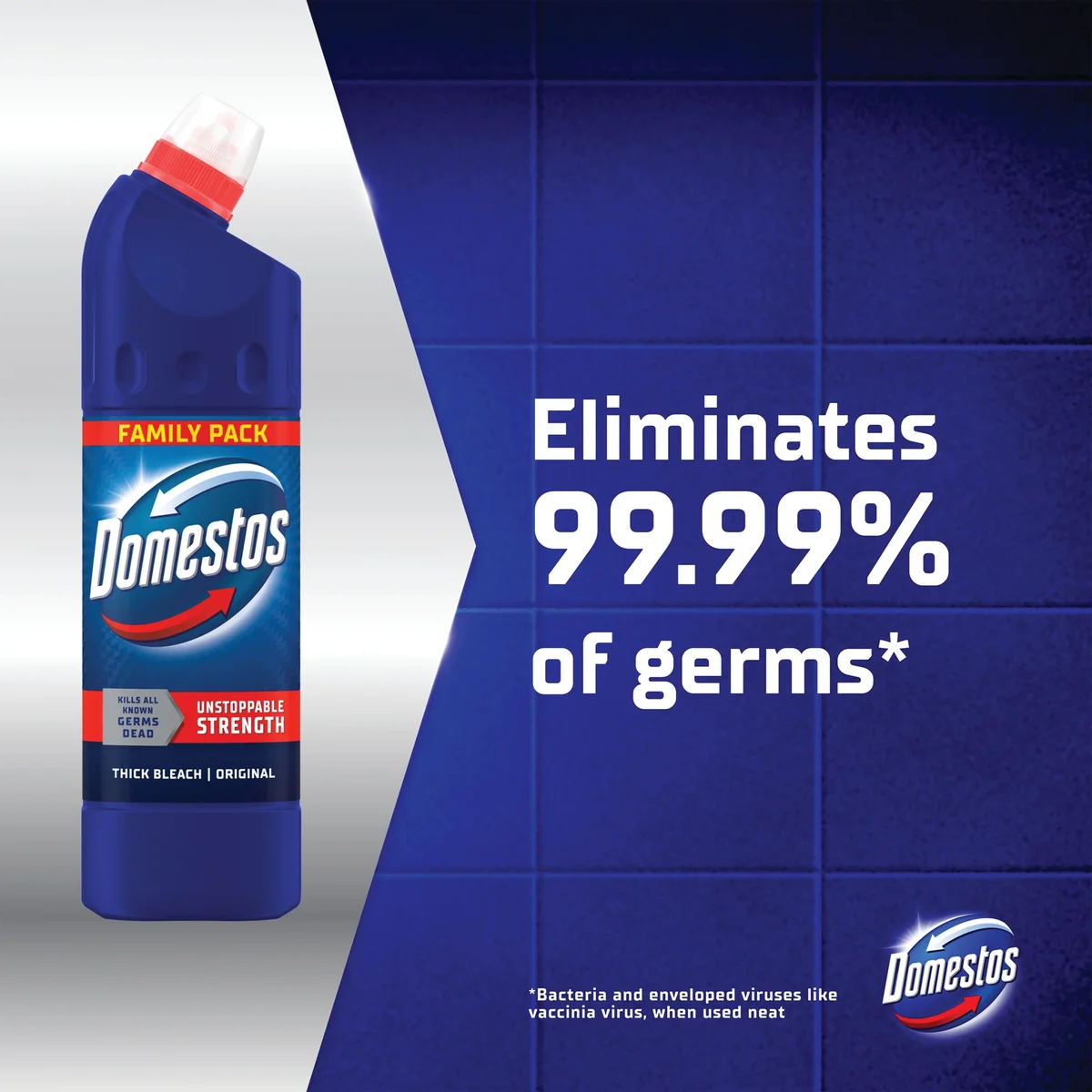 Domestos Bleach Regular 1.25 Litres (Pack of 12) C001062 - Image 2