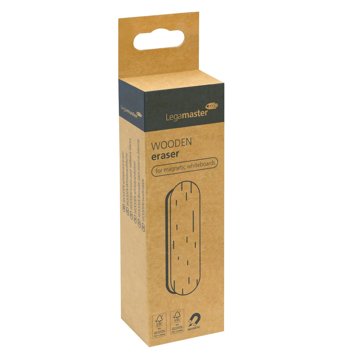 Legamaster Wooden Whiteboard Eraser Magnetic 7-120325 - Image 3