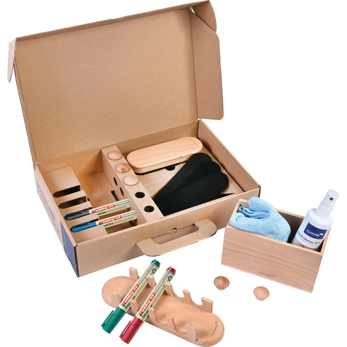 Legamaster Wooden Whiteboard Accessory Set 17-Piece 7-125600 - Image 3