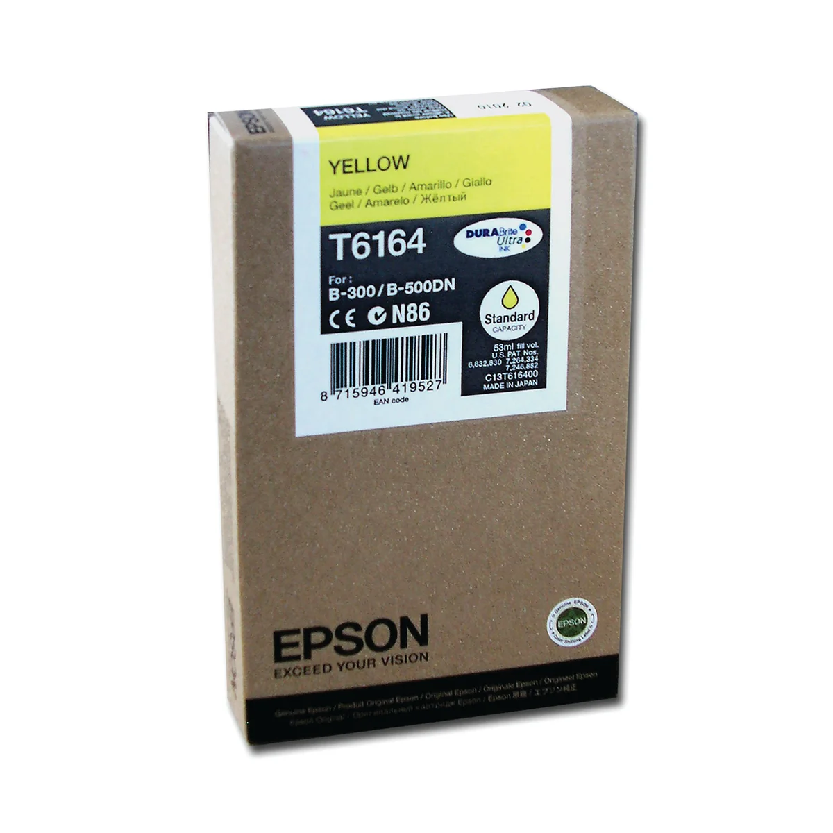 Epson T6164 DURABrite Ultra Ink Cartridge Yellow C13T616400 - Image 2