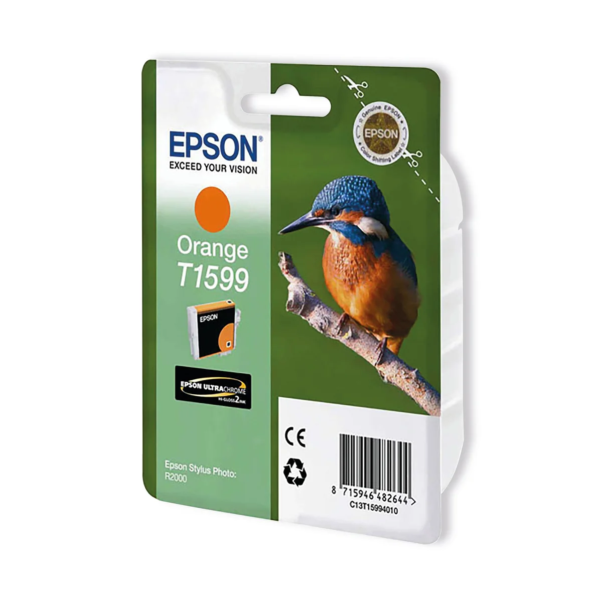 Epson T1599 Kingfisher UltraChrome Hi-Gloss Ink Cartridge Orange C13T15994010 - Image 2