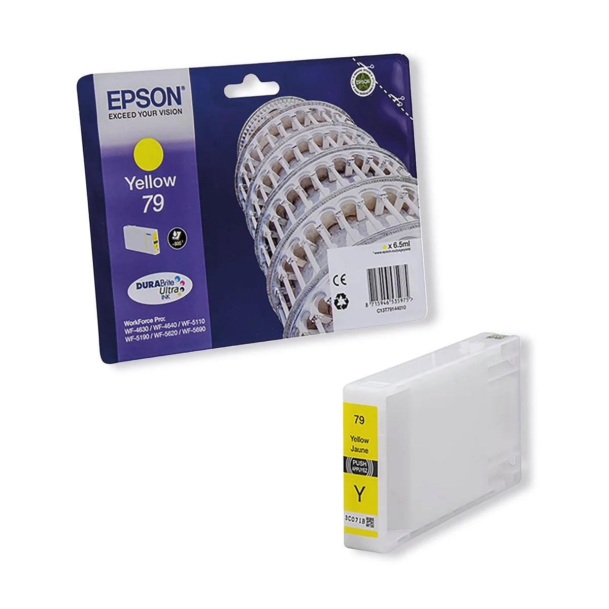 Epson 79 Tower of Pisa DURABrite Ultra Ink Cartridge Yellow C13T79144010 - Image 2