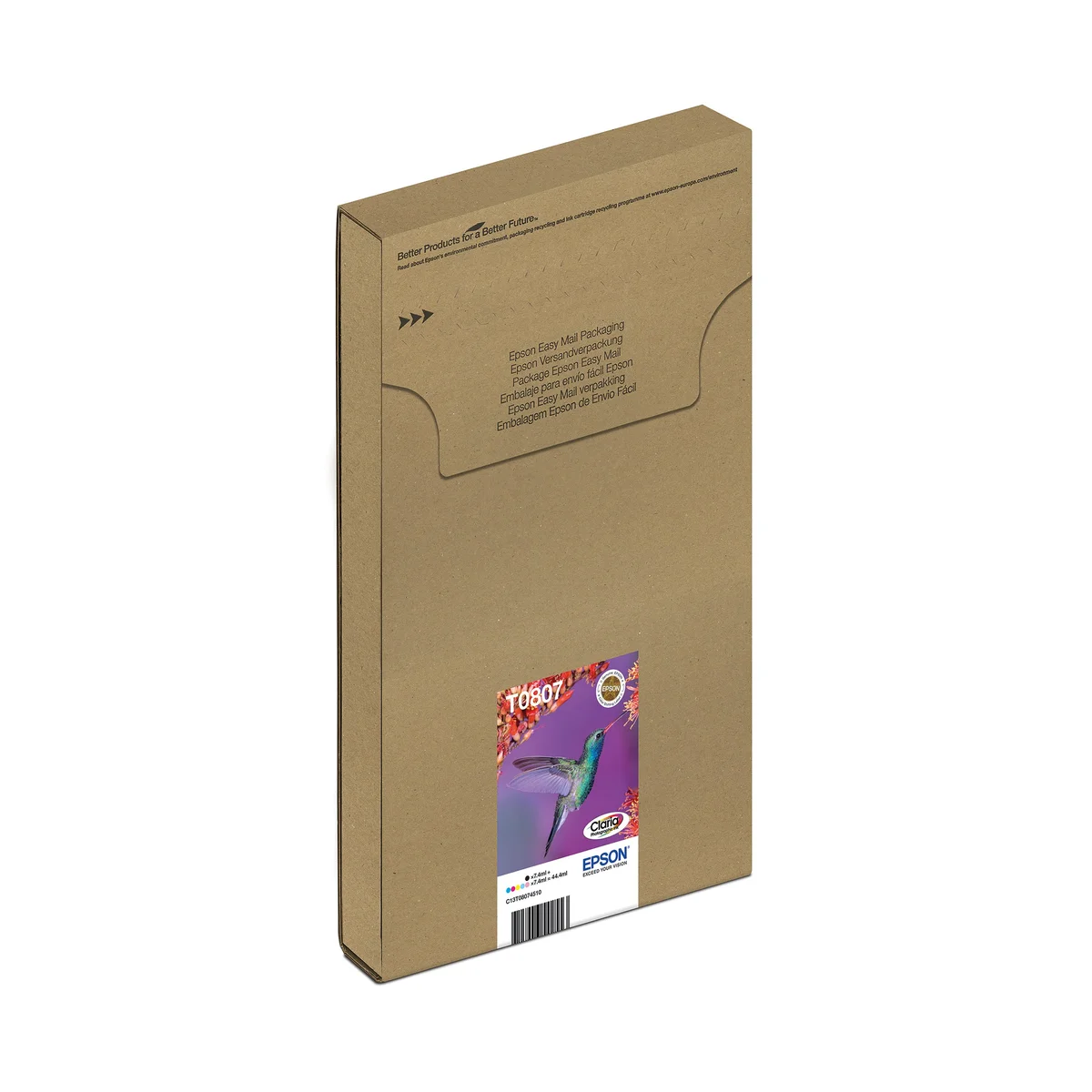 Epson T0807 Hummingbird Claria Photographic Ink Cartridge CMYK/Lt Cyan/Lt Mag Multipack C13T08074510 - Image 3
