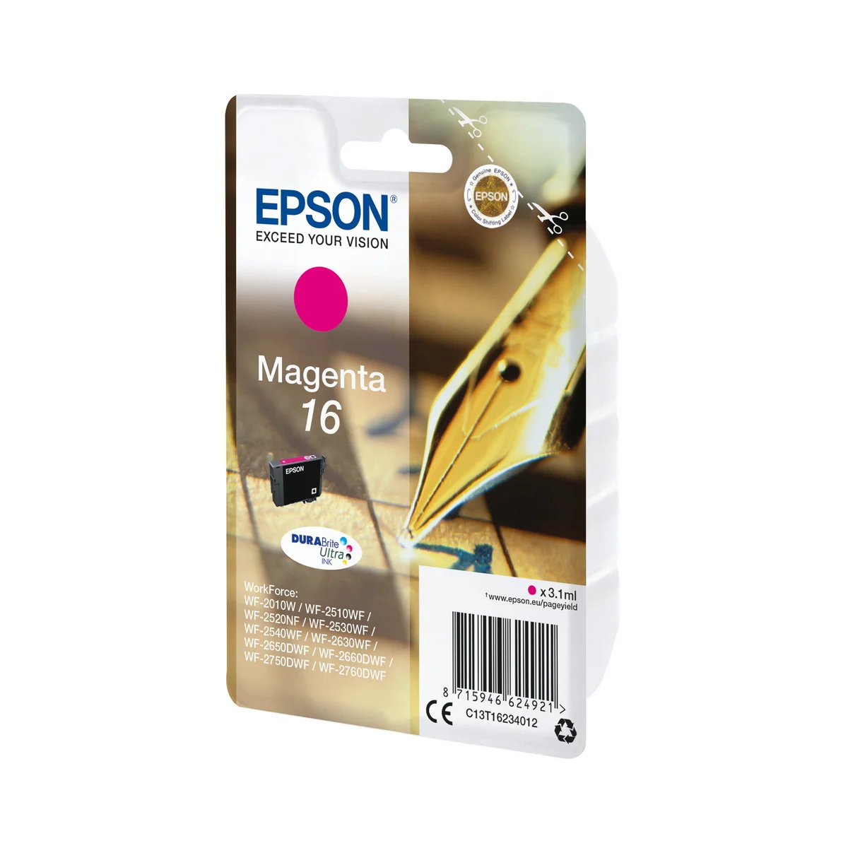 Epson 16 Pen and Crossword DURABrite Ultra Ink Cartridge Magenta C13T16234012 - Image 2