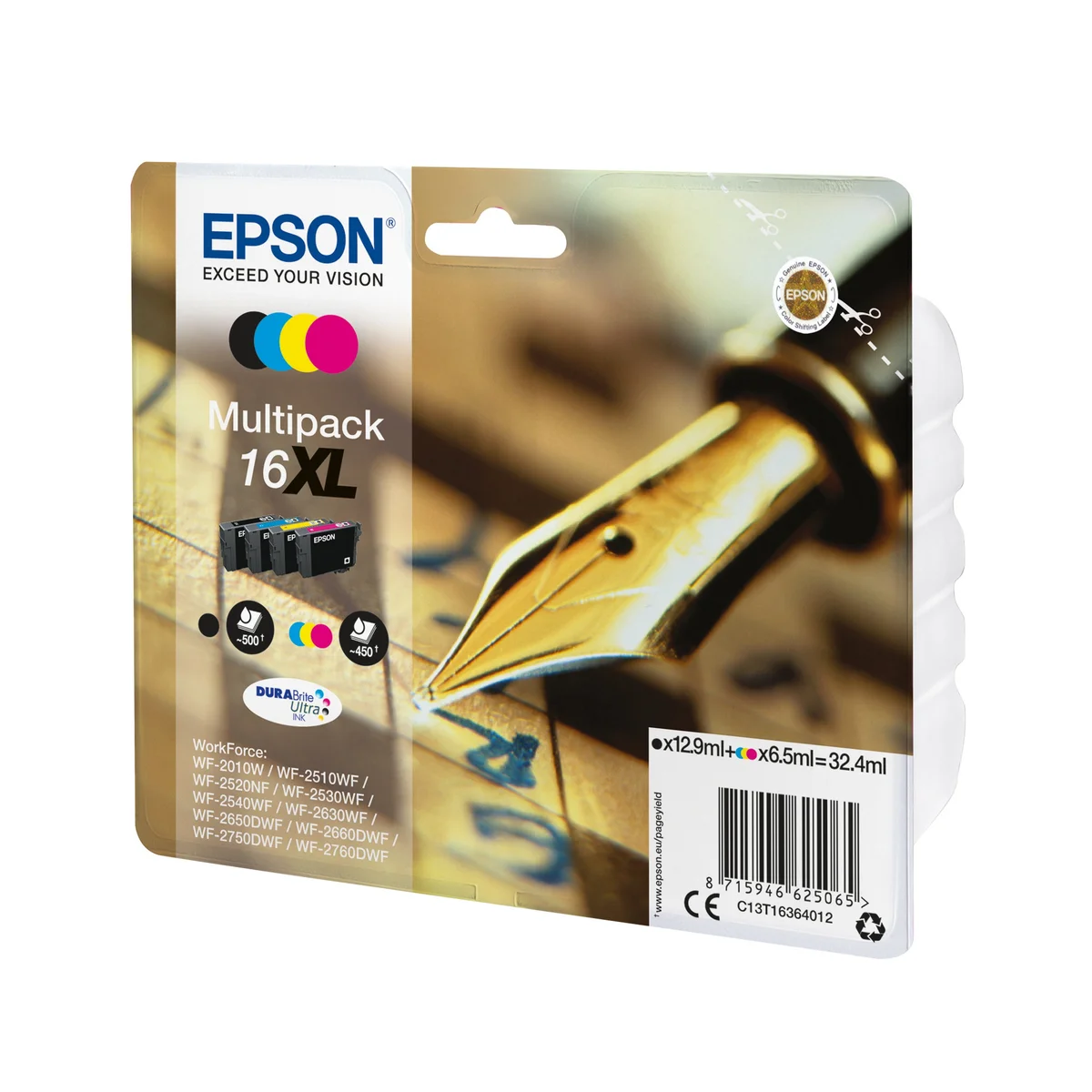 Epson 16XL Pen and Crossword DURABrite Ultra Ink Cartridge High Yield CMYK Multipack C13T16364012 - Image 2