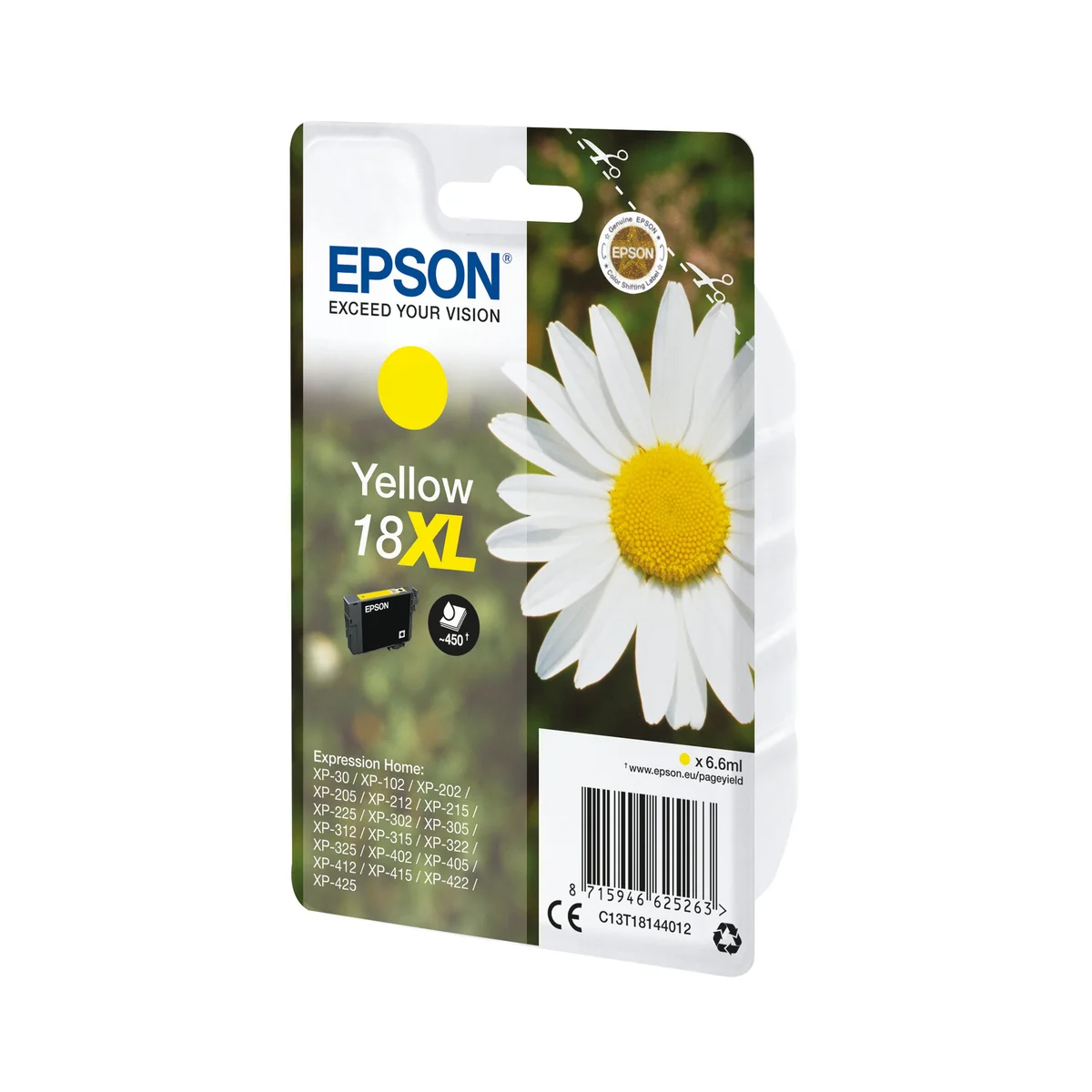 Epson 18XL Daisy Claria Home Ink Cartridge High Yield Yellow C13T18144012 - Image 2