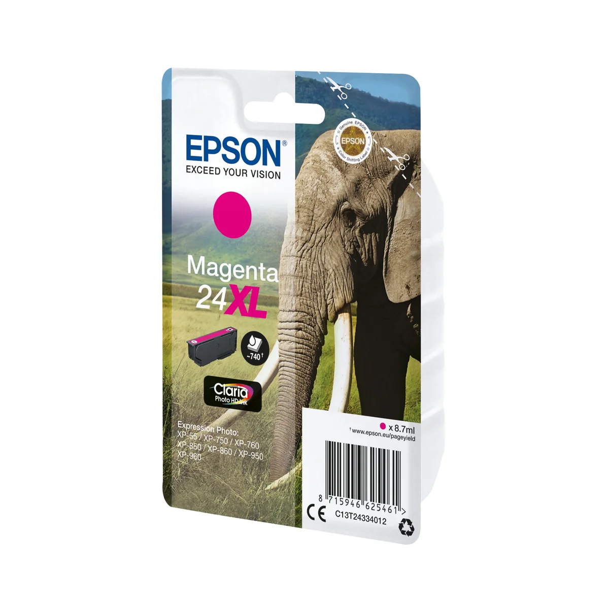 Epson 24XL Elephant Claria Photo HD Ink Cartridge High Yield Light Magenta C13T24364012 - Image 2
