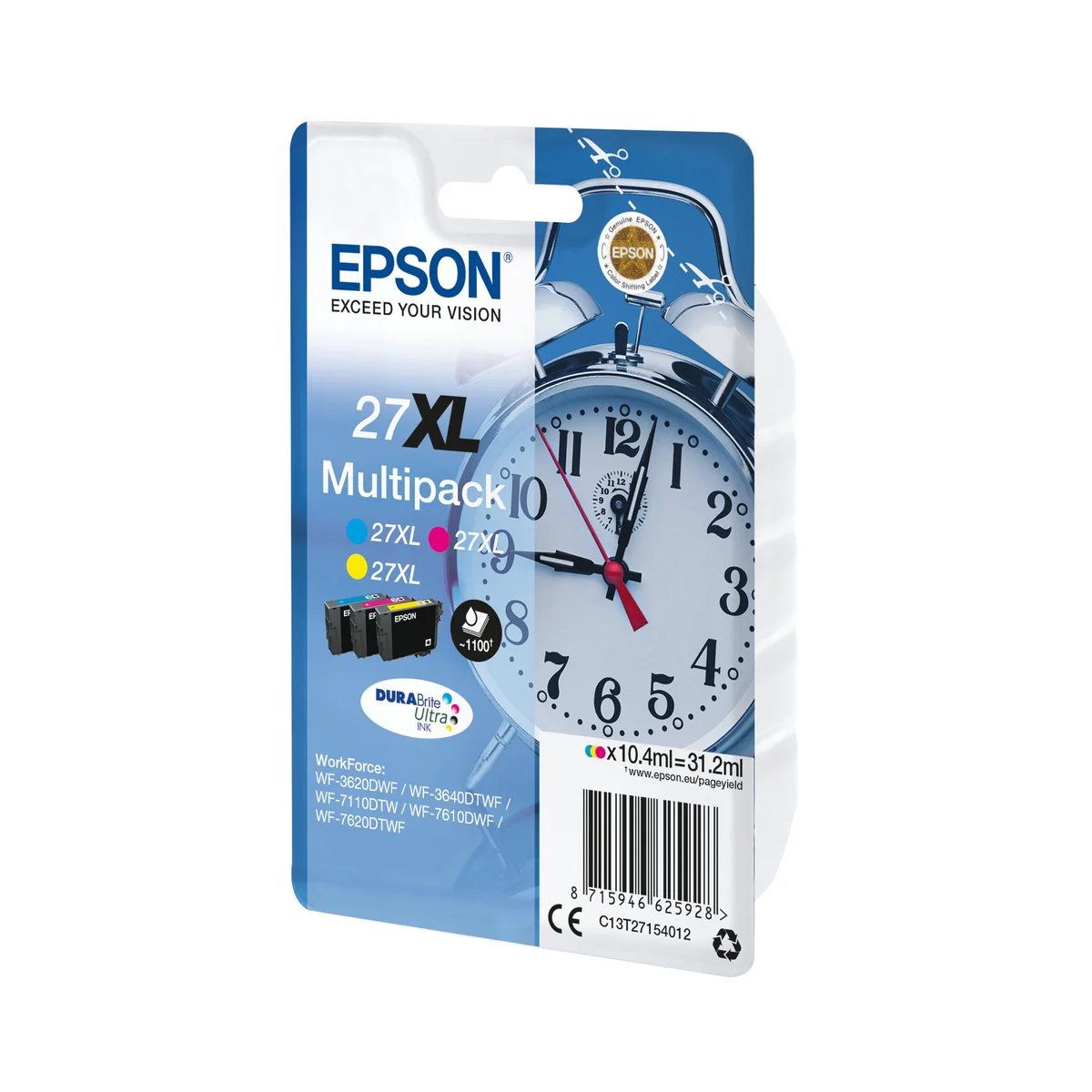 Epson 27XXL Alarm Clock DURABrite Ultra Ink Cartridge Extra High Yield Black C13T27914012 - Image 2