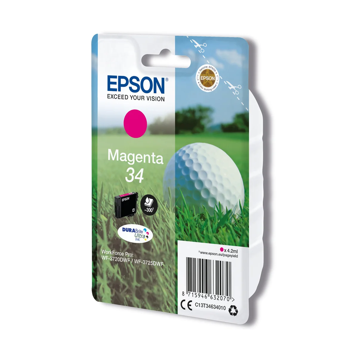 Epson 34 Golf Ball DURABrite Ultra Ink Cartridge Magenta C13T34634010 - Image 2
