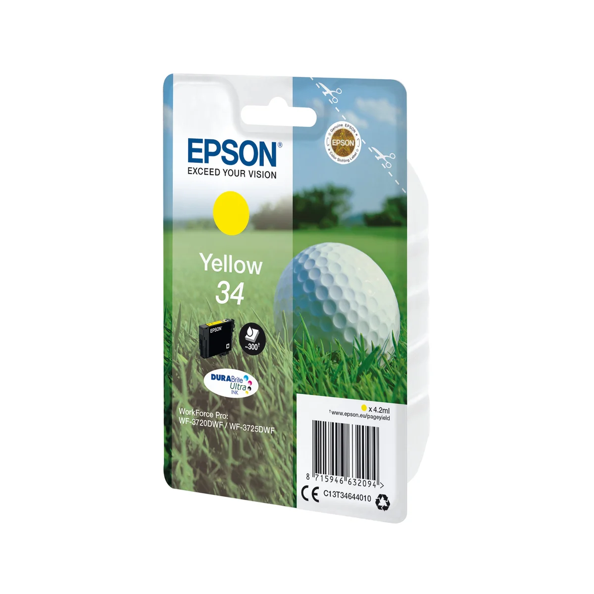 Epson 34 Golf Ball DURABrite Ultra Ink Cartridge Yellow C13T34644010 - Image 2