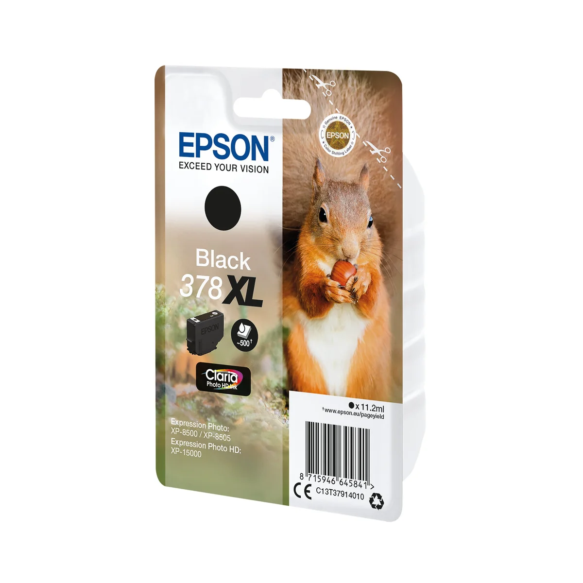 Epson 378XL Squirrel Ink Cartridge High Yield Photo Black C13T37914010 - Image 2