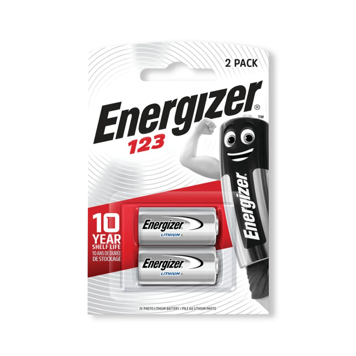 Energizer Lithium Photo 123 Battery (Pack of 2) E301029800