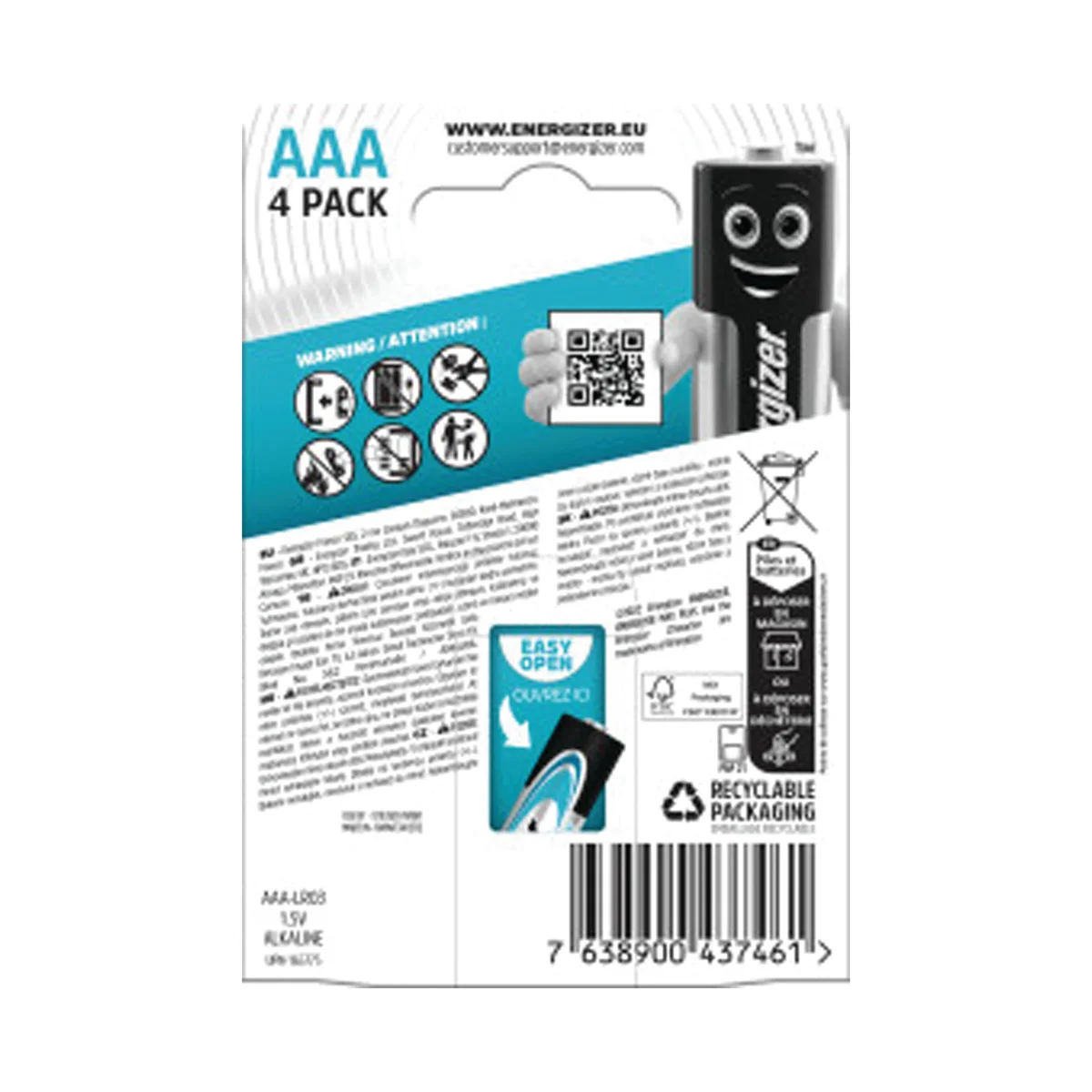 Energizer Max Plus AAA Battery (Pack of 4) E303320600 - Image 3