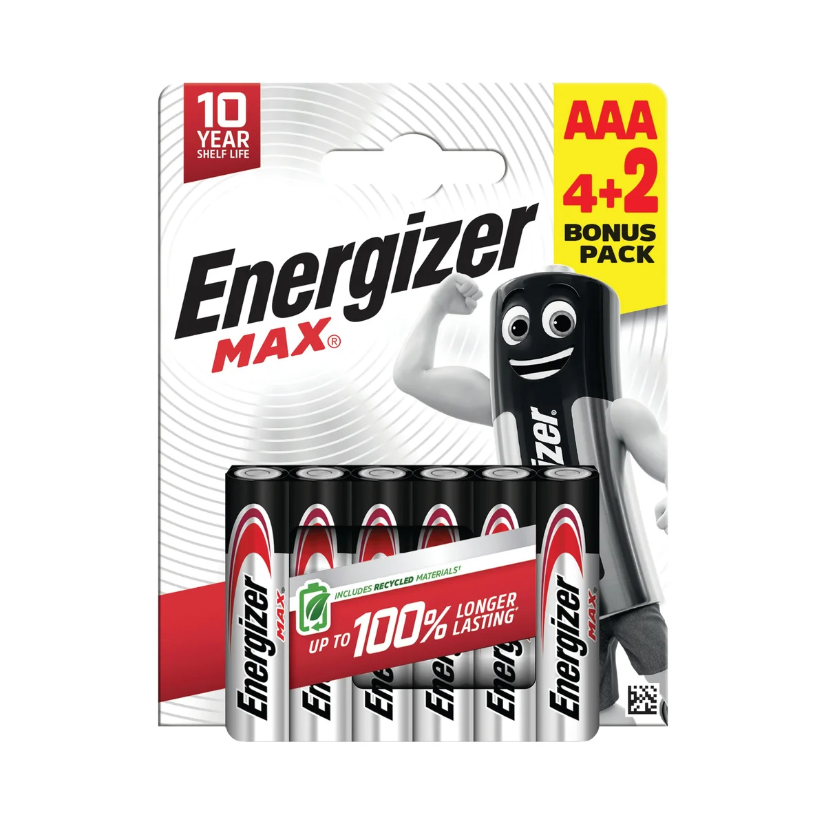 Energizer Max AAA Battery (4+2) (Pack of 6) E303328200