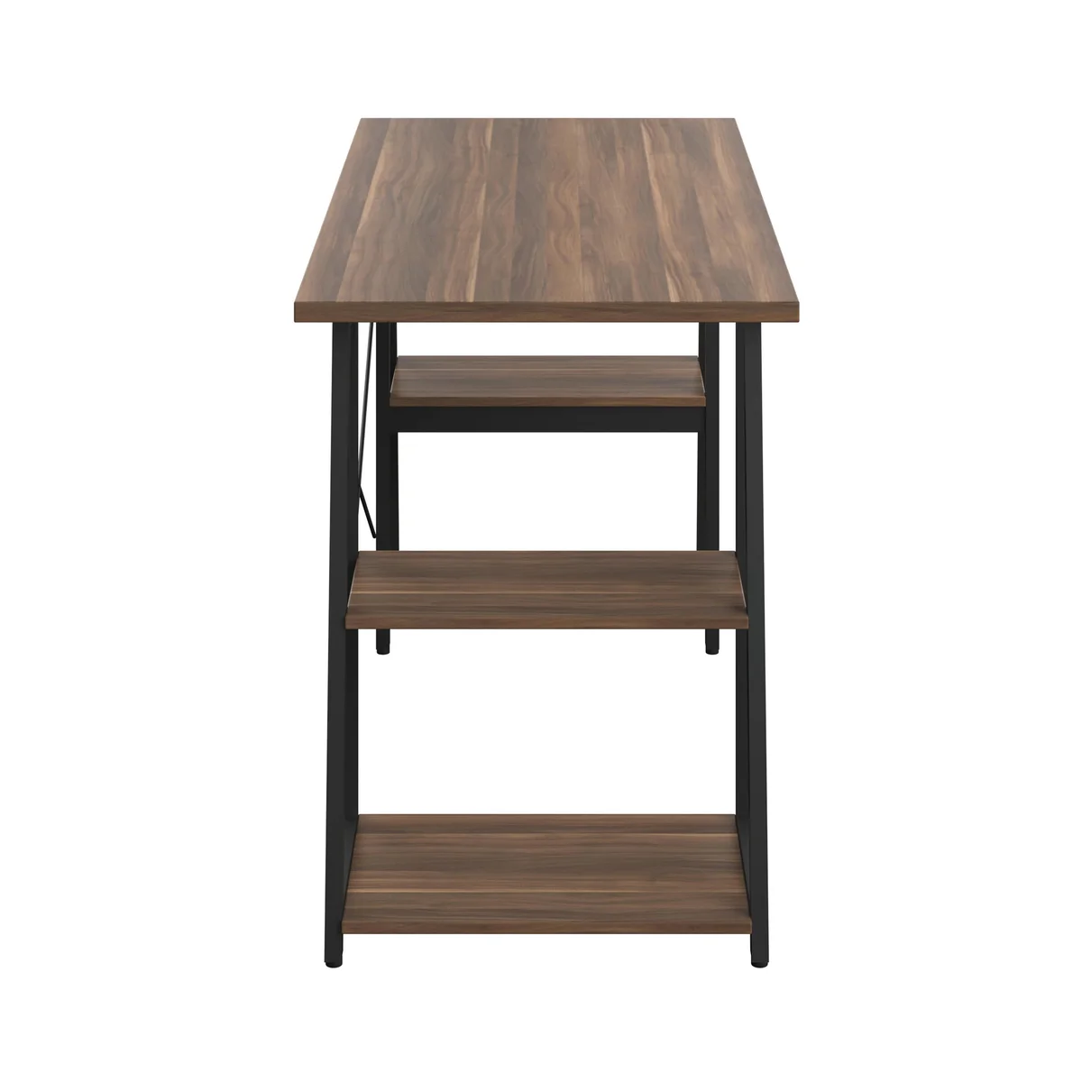 5 Star Strivo A/Frame Desk with Shelves Dark Walnut/Black FS646705 - Image 3