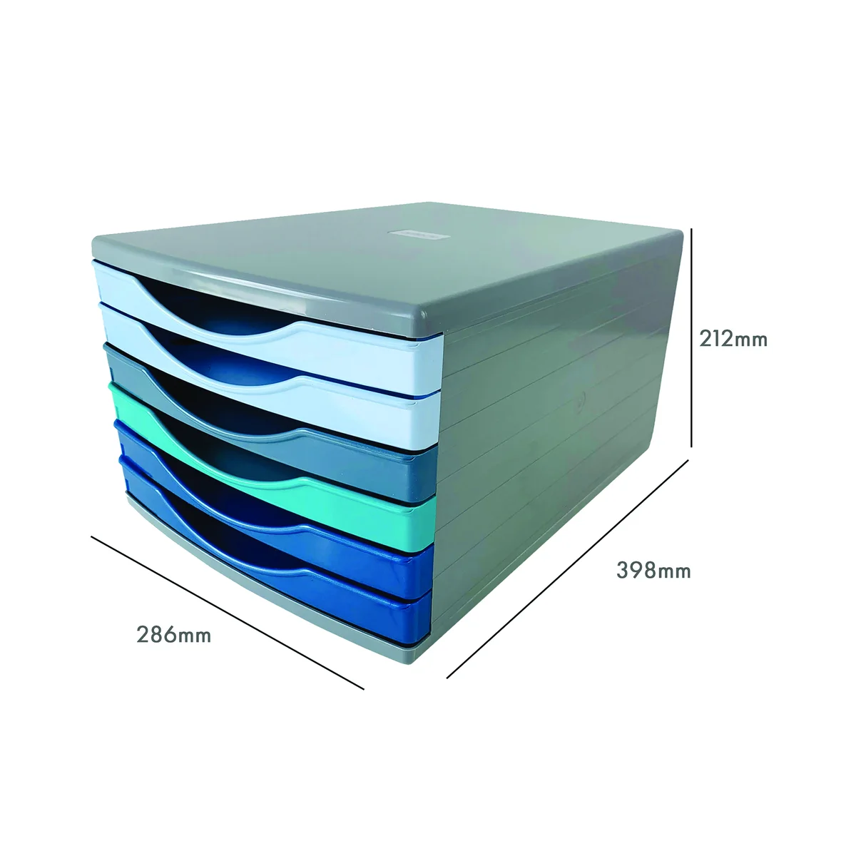 5 Star 6 Drawer Tower 180mm 6x30mm Cool Breeze/Grey FS676750 - Image 4