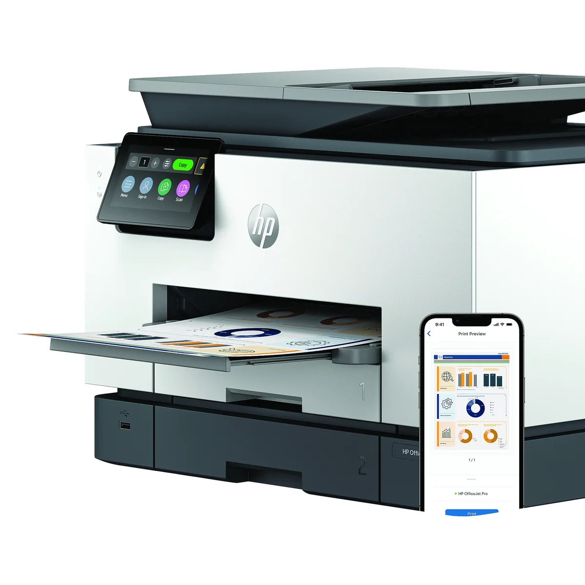 HP OfficeJet Pro 9130b A4 4-in-1 Wireless Colour Inkjet Printer 4U561B#687 - Image 4