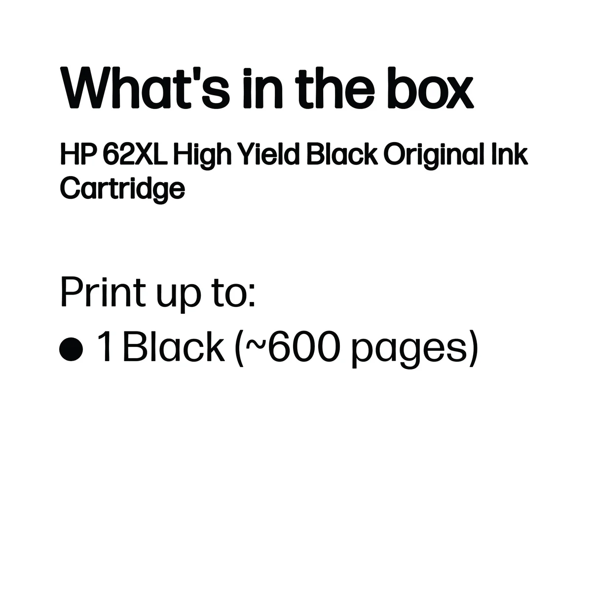 HP 62XL Original Ink Cartridge High Yield Black C2P05AE - Image 3