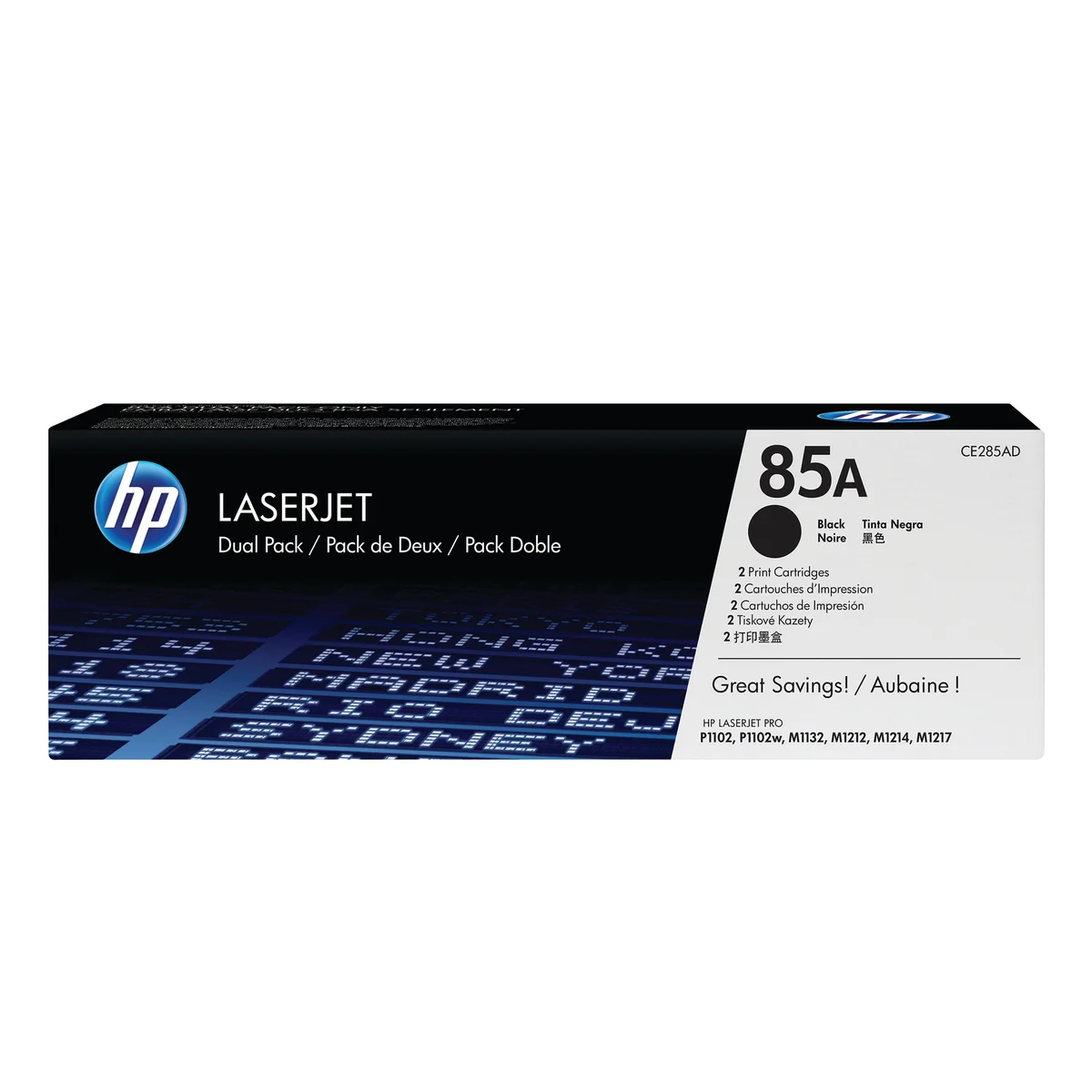 HP 85A Original LaserJet Toner Cartridge Black 2-pack CE285AD - Image 1
