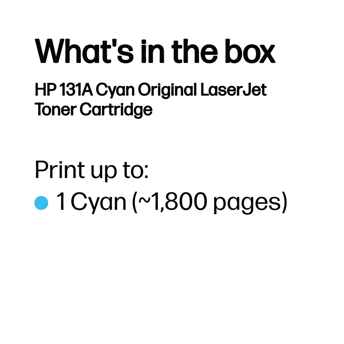 HP 131A Original LaserJet Toner Cartridge Cyan CF211A - Image 3