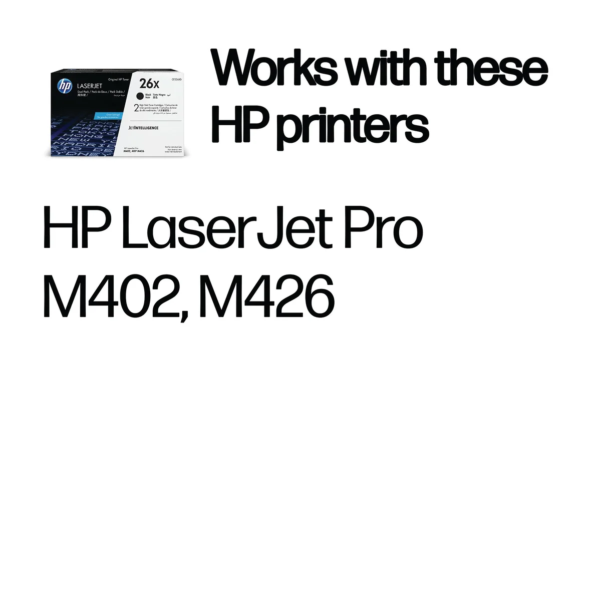 HP 26X Original LaserJet Toner Cartridge High Yield Black 2-pack CF226XD - Image 2