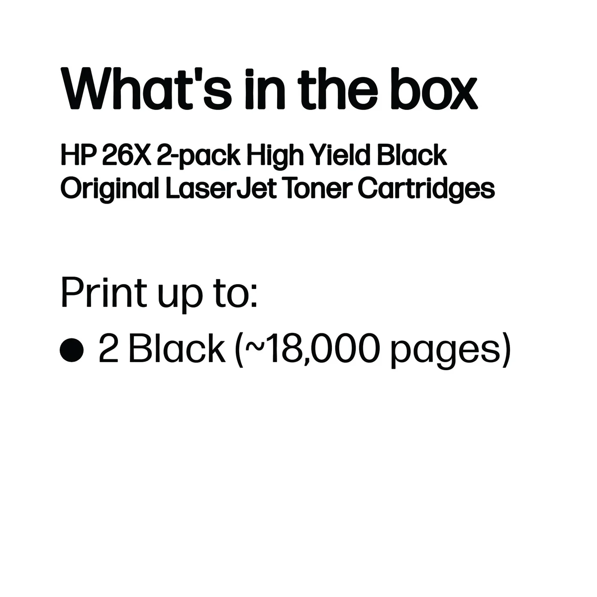 HP 26X Original LaserJet Toner Cartridge High Yield Black 2-pack CF226XD - Image 3