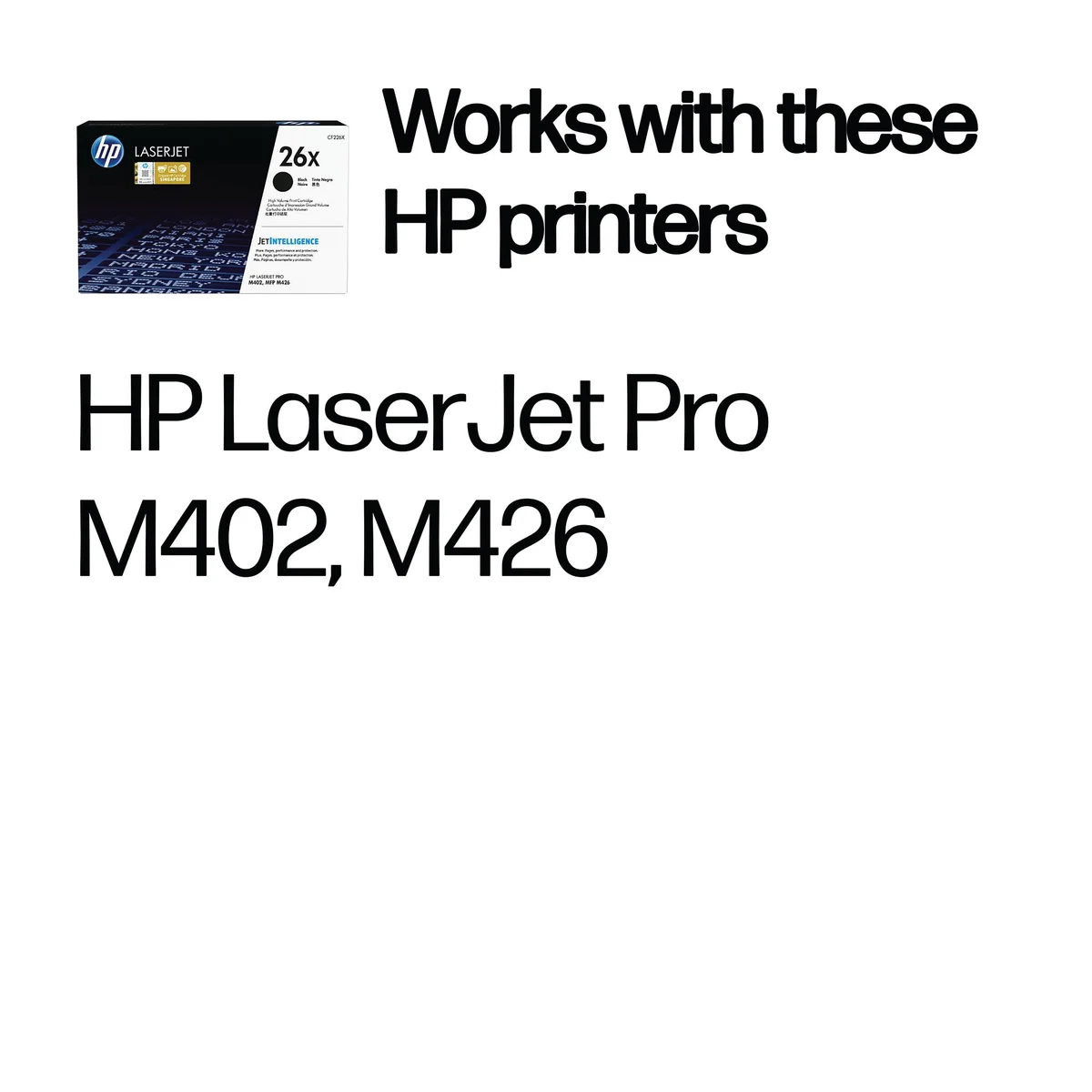 HP 26X Original LaserJet Toner Cartridge High Yield Black CF226X - Image 2