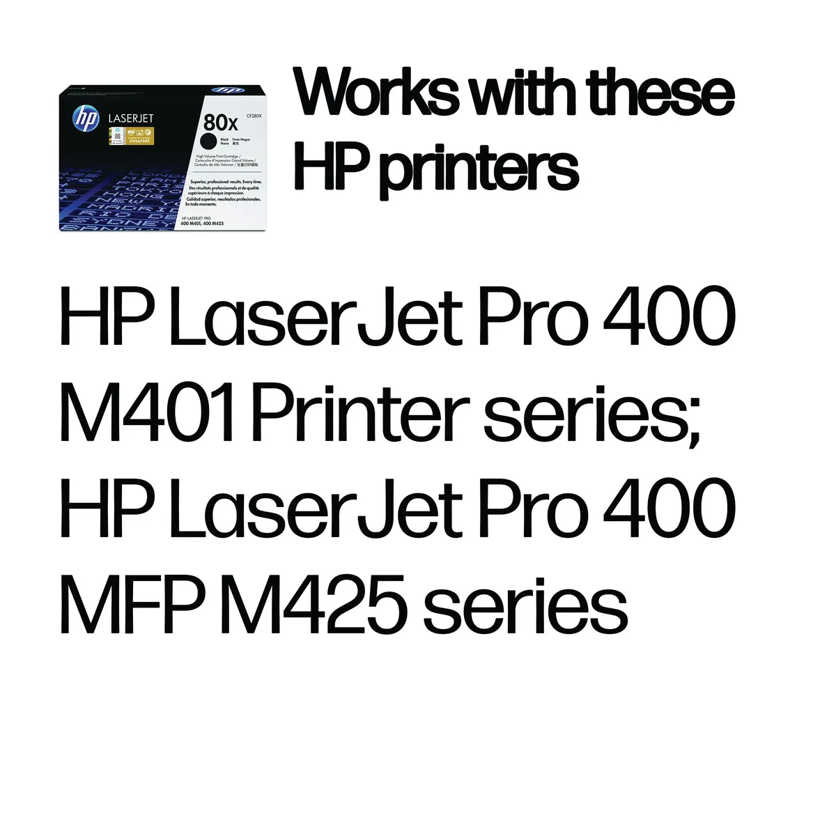 HP 80X Original LaserJet Toner Cartridge High Yield Black CF280X - Image 2