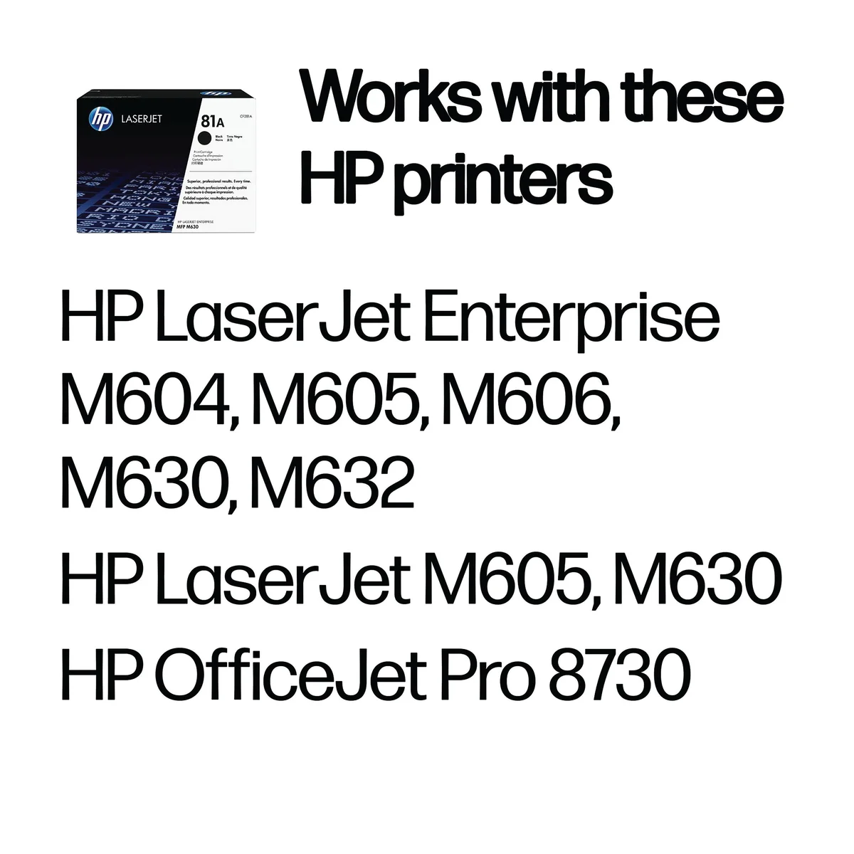 HP 81A Original LaserJet Toner Cartridge Black CF281A - Image 2