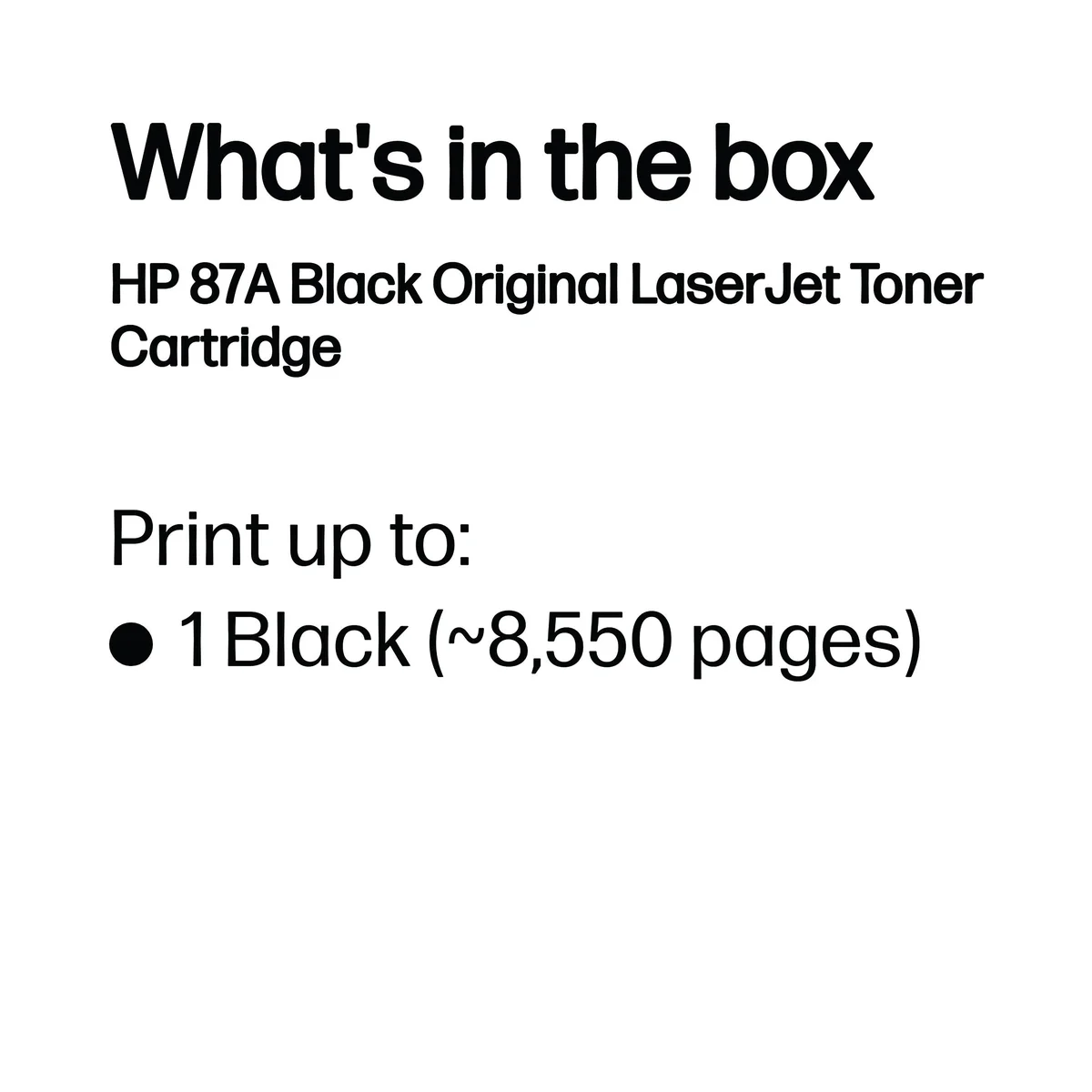 HP 87A Original LaserJet Toner Cartridge Black CF287A - Image 3