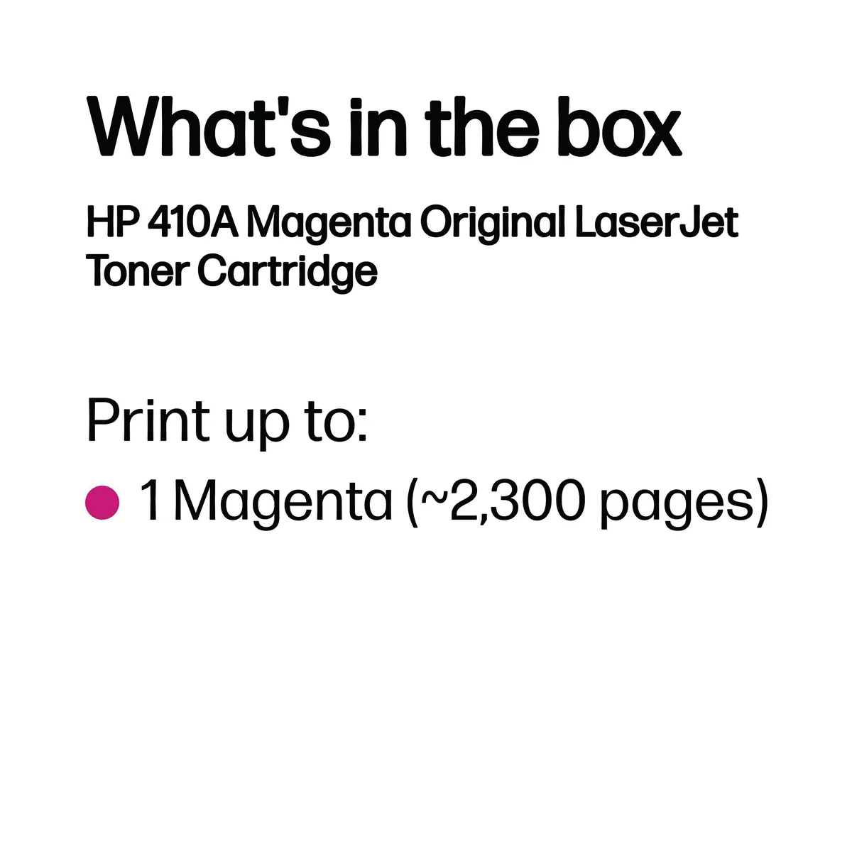 HP 410A Original LaserJet Toner Cartridge Magenta CF413A - Image 3
