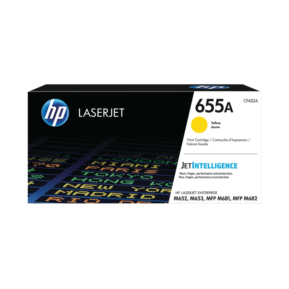 HP 655A Original LaserJet Toner Cartridge Yellow CF452A - Image 1