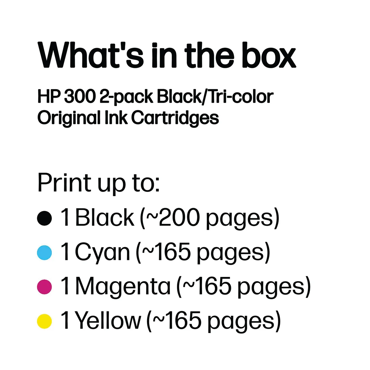 HP 300 Original Ink Cartridge 4-ml Black/Tri-color CN637EE - Image 3