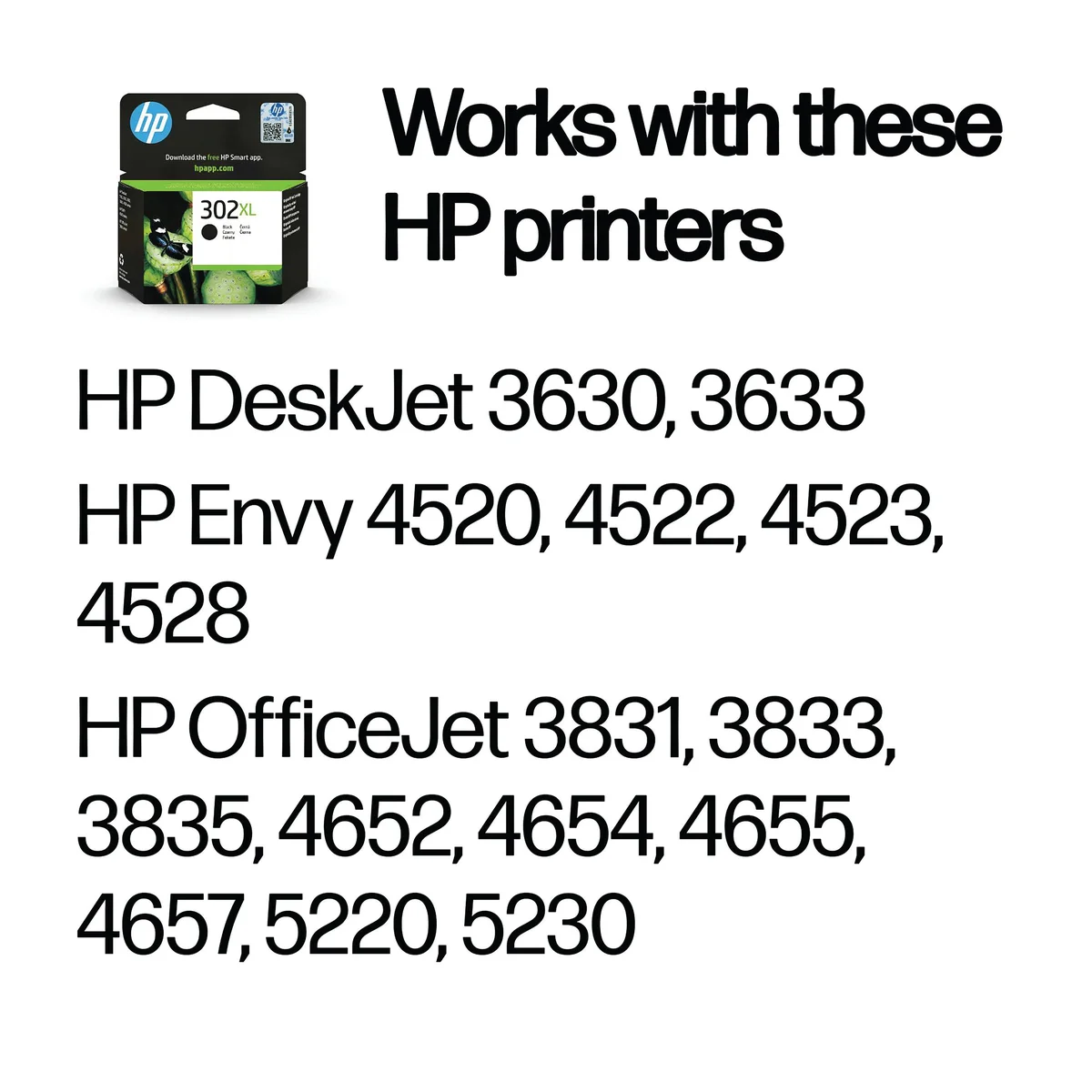 HP 302XL Original Ink Cartridge High Yield Black F6U68AE - Image 2