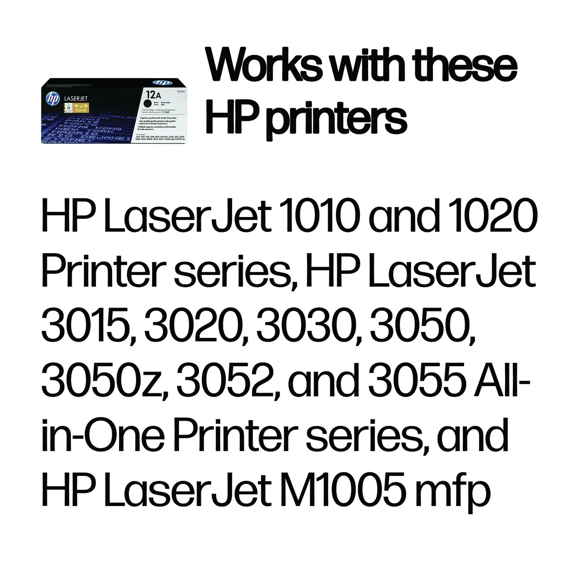 HP 12A Original LaserJet Toner Cartridge Black Q2612A - Image 2