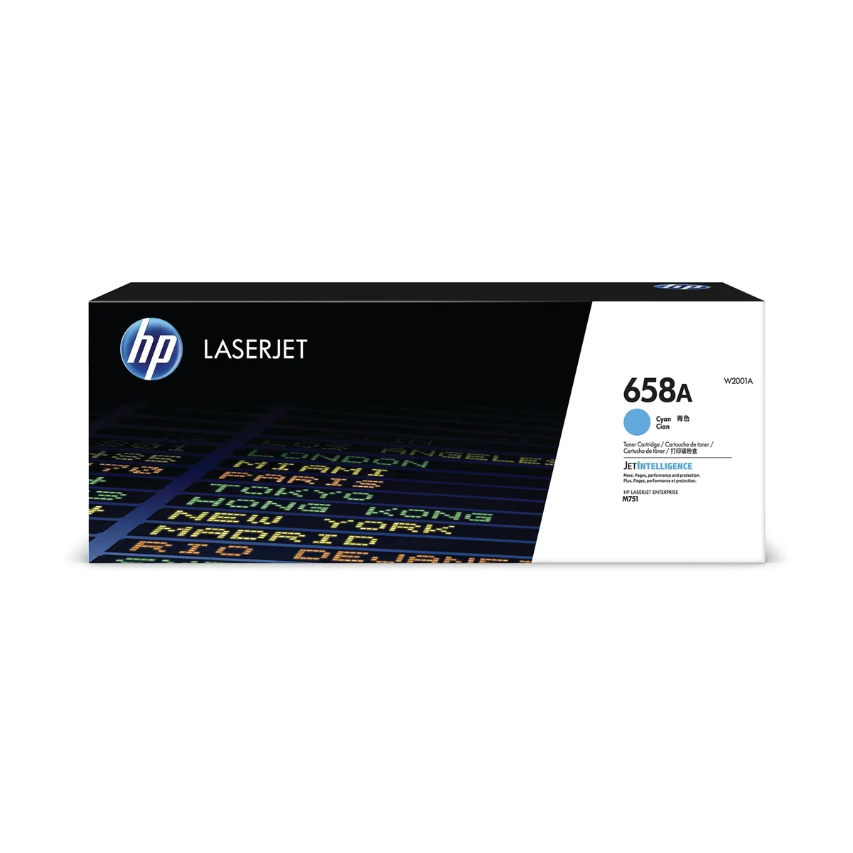 HP 658A Original LaserJet Toner Cartridge Cyan W2001A - Image 1