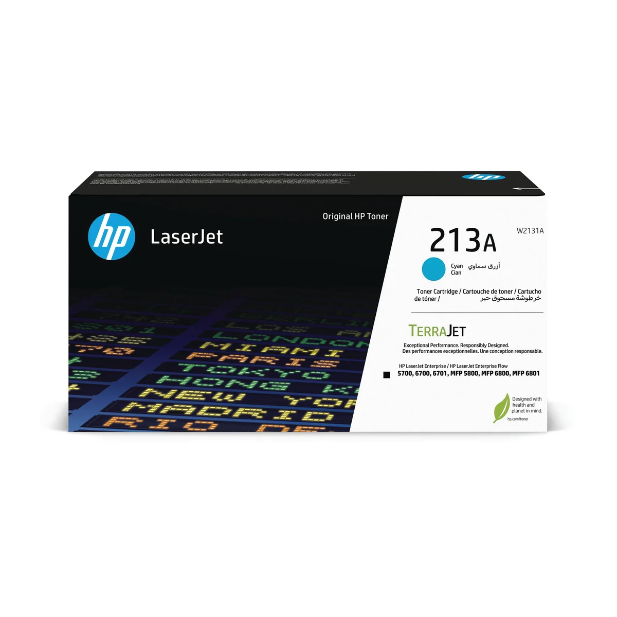 HP 213A Original LaserJet Toner Cartridge Cyan W2131A - Image 1