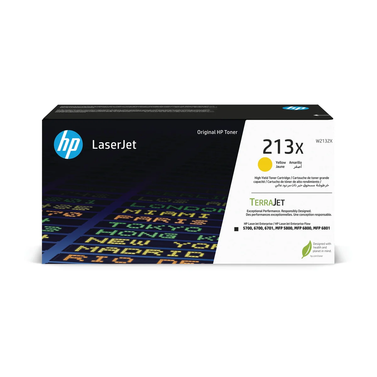 HP 213X Original LaserJet Toner Cartridge High Yield Yellow W2132X - Image 1