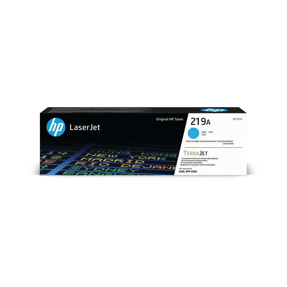HP 219A Original LaserJet Toner Cartridge Cyan W2191A - Image 1