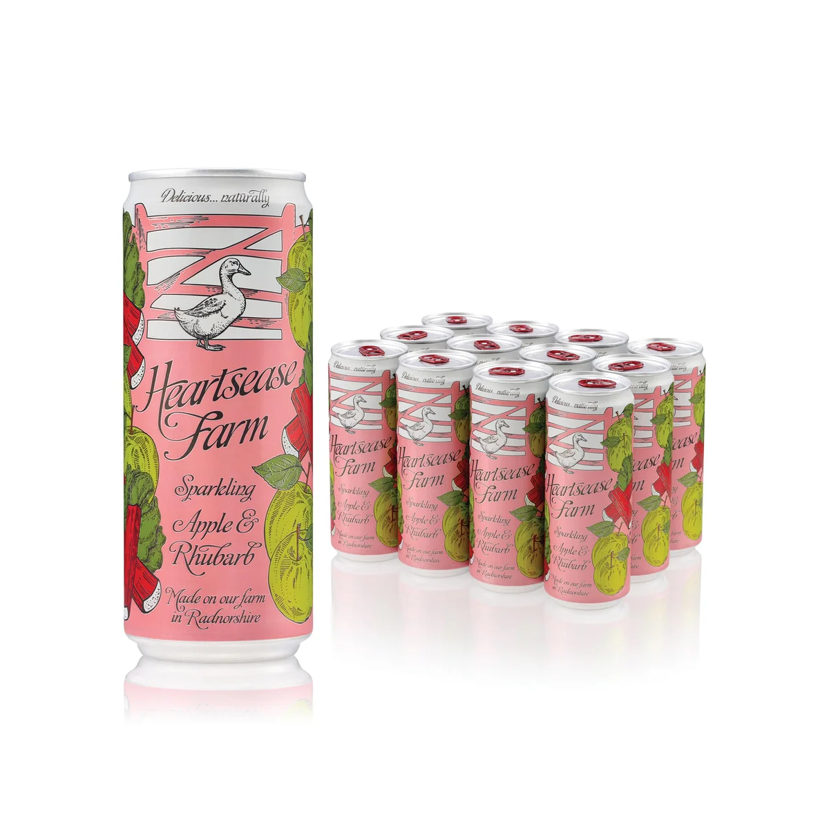 Heartsease Farm Sparkling Apple and Rhubarb 330ml (Pack of 12) C-HF3SPAR/12 - Image 2
