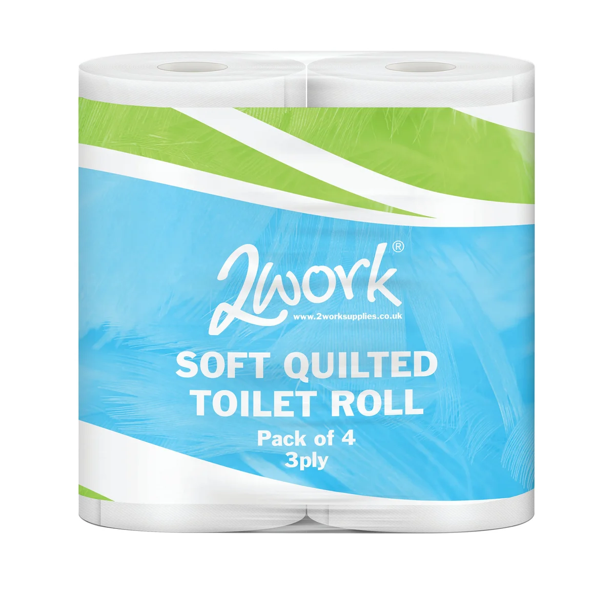 2Work Luxury Quilted Toilet Roll 3-Ply 170 Sheets (Pack of 40) JAN03091 - Image 2