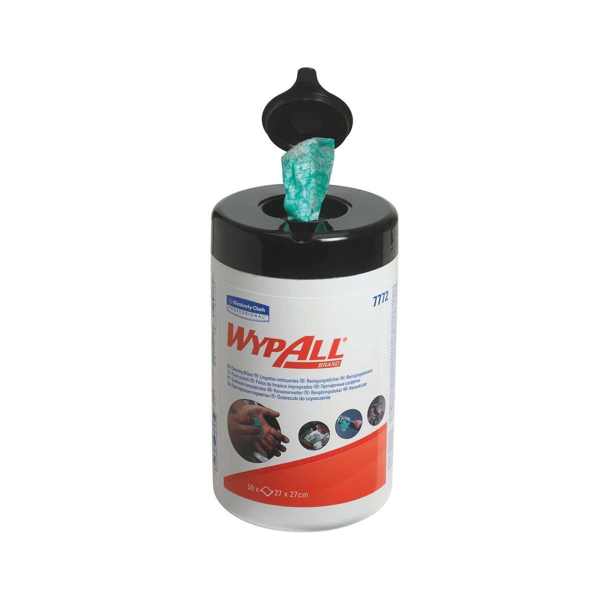 Wypall 1-Ply Cleaning Wipes x50 Green 7772 - Image 2