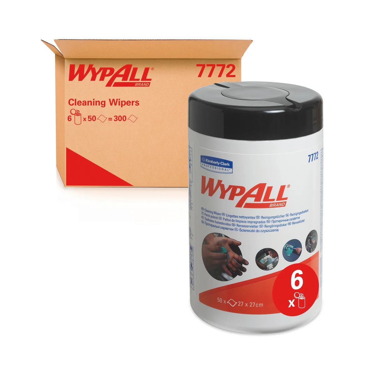 Wypall 1-Ply Cleaning Wipes x50 Green 7772 - Image 3