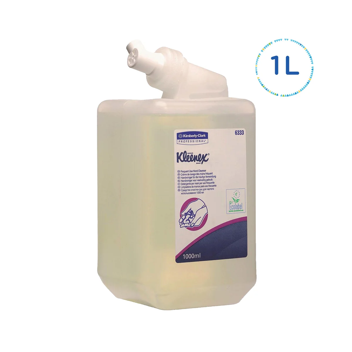 Kleenex Frequent Use Hand Cleanser Refills 1 Litre Fragrance-Free Clear (Pack of 6) 6333 - Image 3