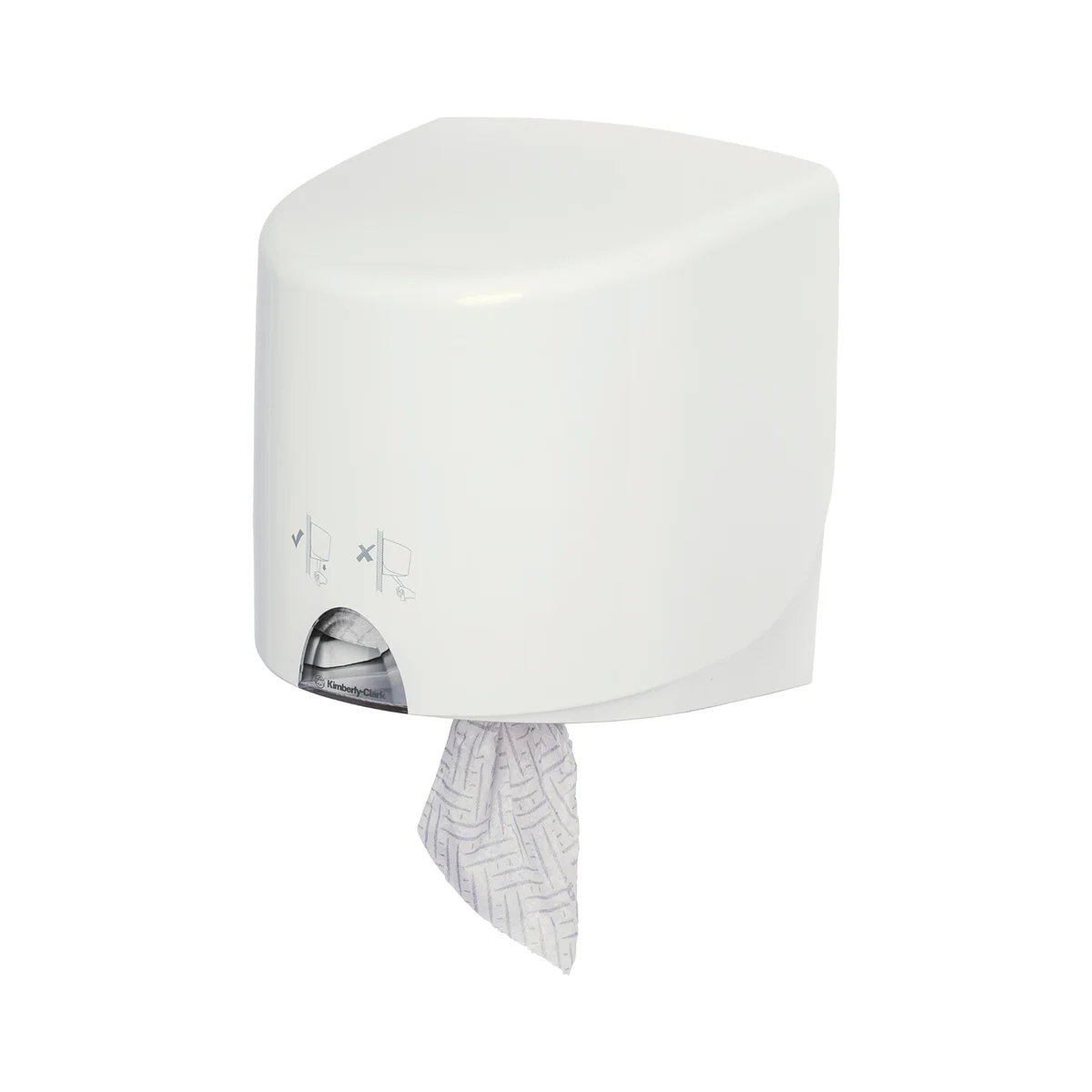 Aquarius Roll Control Wiper Centrefeed Dispenser Wall Mounted White 7018 - Image 3