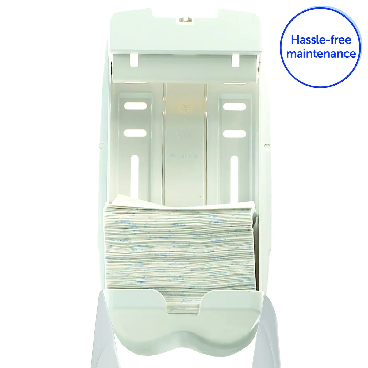 Aquarius Folded Toilet Tissue Dispenser Single Sheet Dispenser White 6946 - Image 4
