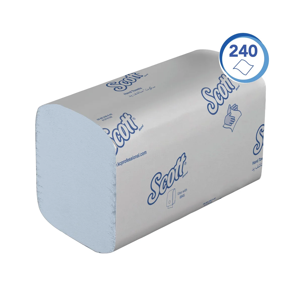 Scott Control Interfold V-Fold Paper Hand Towels x240 Towels Blue (Pack of 15) 6682 - Image 3