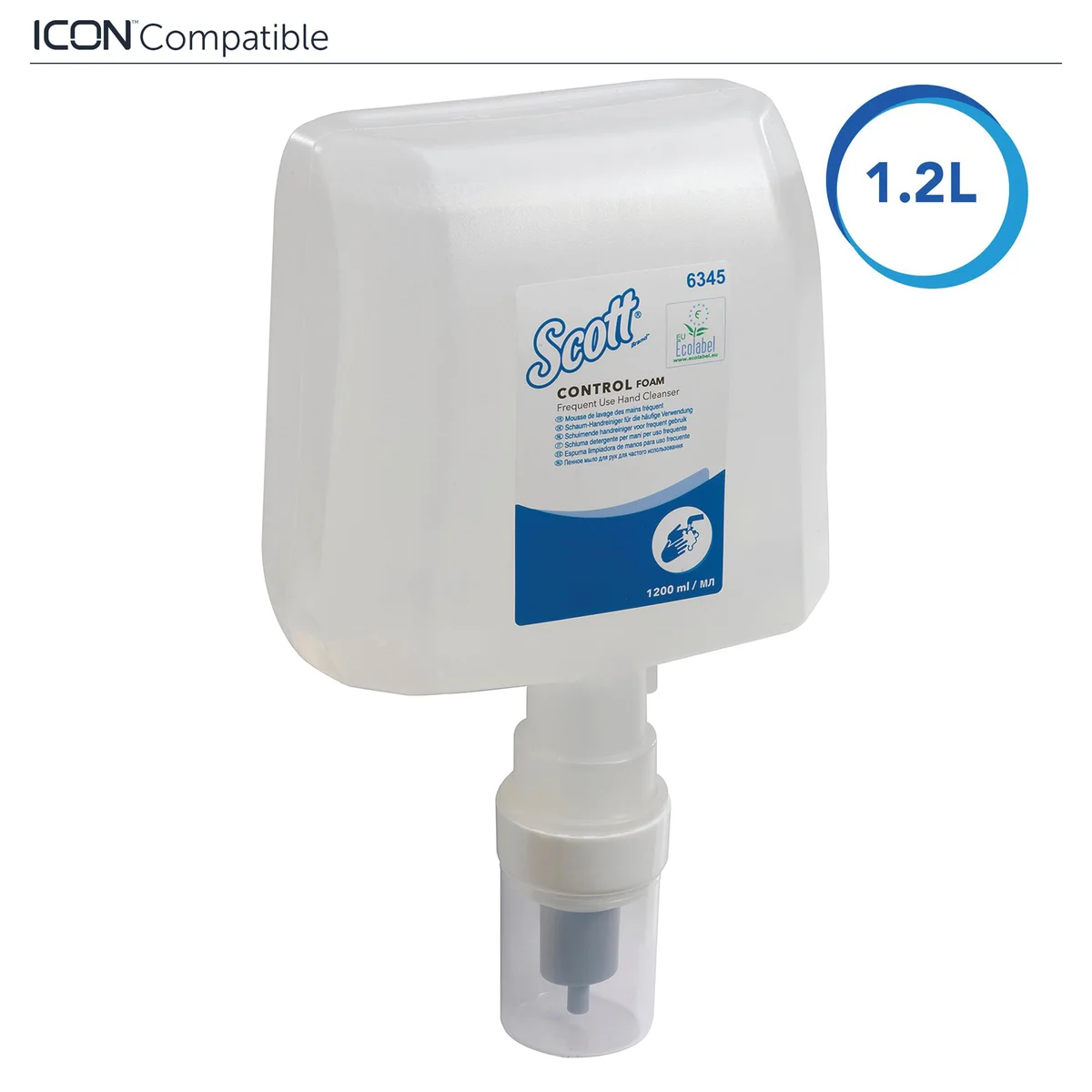 Scott Control Foam Frequent Use Hand Cleanser 1.2 Litre Refill Unscented (Pack of 4) 6345 - Image 3
