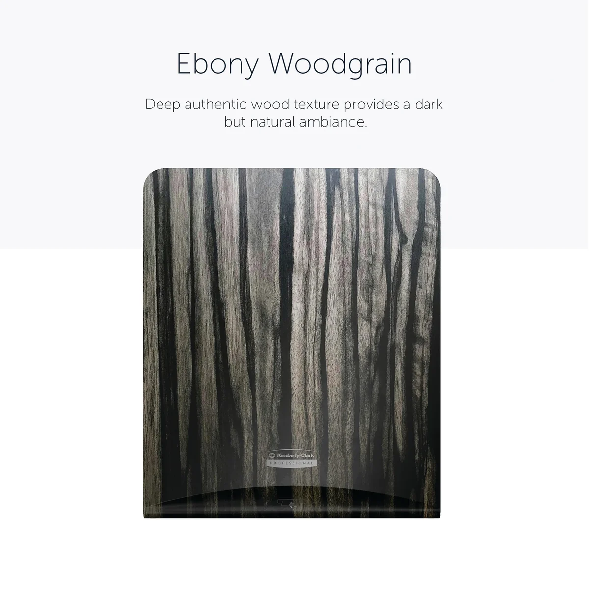 Kimberly Clark ICON Faceplate for Auto Roll Hand Towel Dispenser Ebony Woodgrain 58830 - Image 2